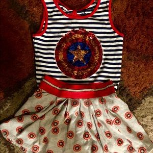Marvel kids tank top and Tutu skirt